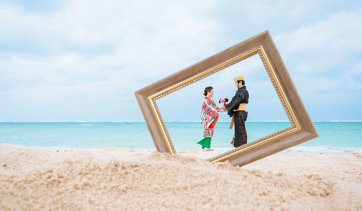 琉球街並みとビーチの写真撮影プラン 沖縄